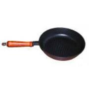 Сковорода чугунная Г-240/50-1-КАлД гриль, алюмин. крышка