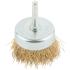 Корщетка, тип "чашка", со штифтом, стальная латунированная волнистая проволока 50 мм MOS