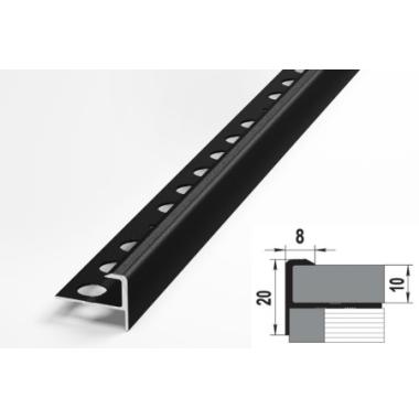 Профиль для ступеней алюминиевый ПУ 13.2700.15 черный