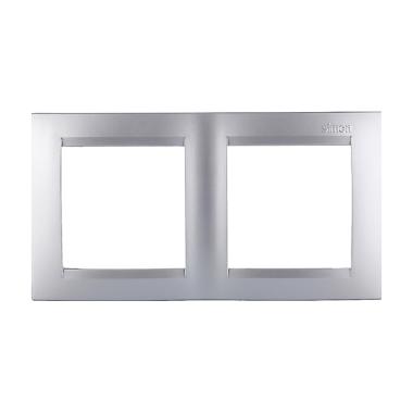 Рамка"Simon"2пост гор.Алюминий