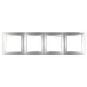 Рамка"Simon"4пост гор.Алюминий