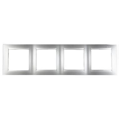 Рамка"Simon"4пост гор.Алюминий