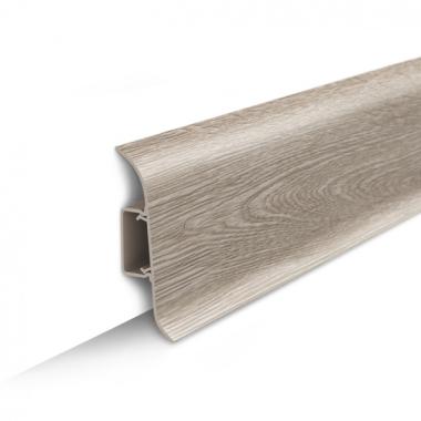 Плинтус 415 Дуб Пелена Идеал Классик мягкий край 55*22мм 2,2м, (40 шт/уп)