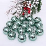 Шар 6 см (набор 24 шт) Глянец, темный нефрит, 201-1691