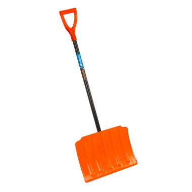 Лопата для уборки снега стальная, 470х335х1335 мм, стальной черенок, Россия Сибртех