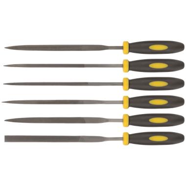 Надфили, прорезиненная ручка, 3х150/70 мм, 6 шт. ФИТ