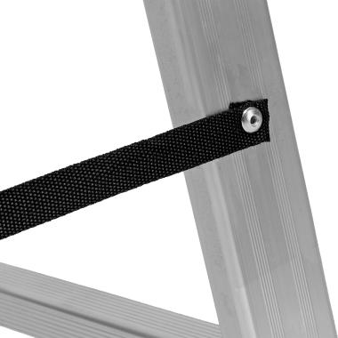 Лестница, 3х 7 ступеней трехсекционная алюминиевая 1,97м (h=2,82м; max h=3,94м), до 150кг, Сибртех