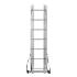 Лестница, 3х 7 ступеней трехсекционная алюминиевая 1,97м (h=2,82м; max h=3,94м), до 150кг, Сибртех