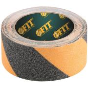 Лента клейкая противоскользящая, черно-желтая 50 мм x 5 м FIT