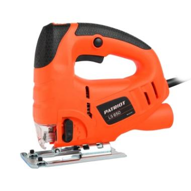 Лобзик PATRIOT LS 650, мощность 570 Вт, макс толщина дерева 65мм, 4 поз. маятниковый ход, регулировка скорости,  направляющая, цветная коробка
