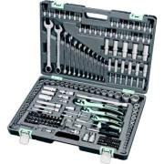 Набор инструментов 1/4, 3/8, 1/2, Cr-V 216 предметов Stels