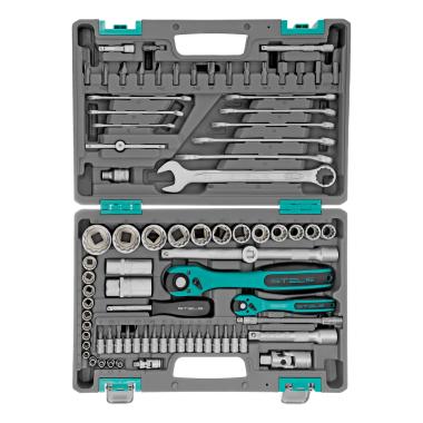 Набор инструментов 1/2, 1/4, CrV  82 предмета Stels