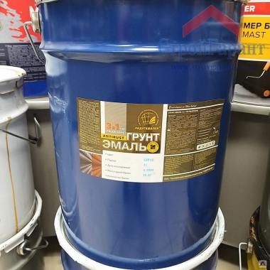 Эмаль-грунт по ржавчине 3в1 серая 20кг РАДУГА