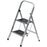 Стремянка 2 ступени стальная, широкие ступени, Н=88 см, до 120кг, ФИТ