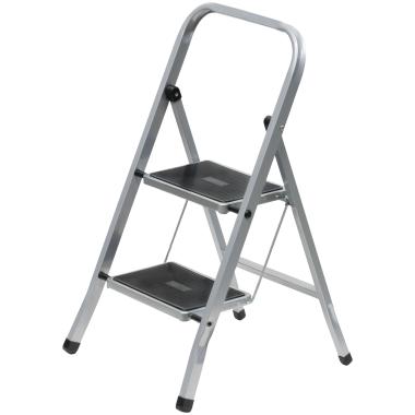 Стремянка 2 ступени стальная, широкие ступени, Н=88 см, до 120кг, ФИТ