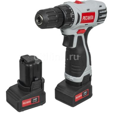 Аккумуляторная дрель-шуруповерт ДА-24-2ЛК Ресанта