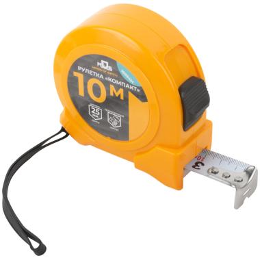 Рулетка 10 м x 25 мм, "Компакт", MOS