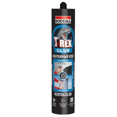 Клей монтажный T-REX TRANSPARANT 310мл. момент.схватываемость бесцветный