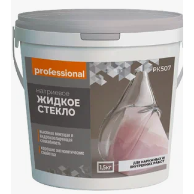 Жидкое стекло натриевое PK507 ( 1.5кг) ТМ "Professional"