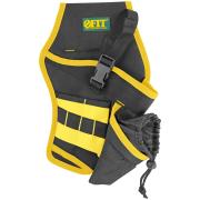 Пояс для инструмента одинарный с кобурой для шуруповерта, полиэстер, 8 отделений Фит