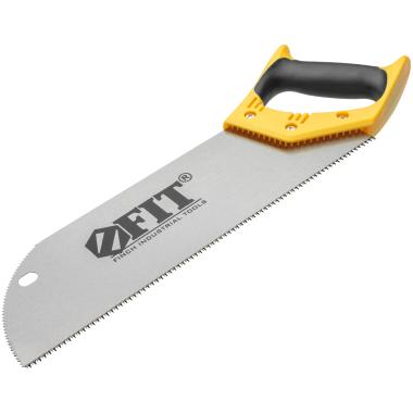 Ножовка по фанере с запилом, черно-желтая ручка, 350 мм, 12 tpi ФИТ
