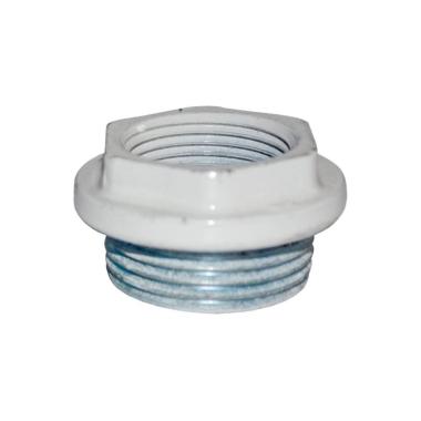 Пробка резьбовая, проходная, 25мм, D3/4", правая, правая (белая)