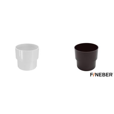 Труба соединительная,(муфта) D 80*, коричневый, пластик FineBer,