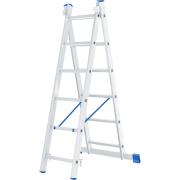 Лестница, 2х 6 ступеней двухсекционная алюминиевая 1,68м (max h=3м), до 150кг, Сибртех