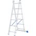 Лестница, 2х 6 ступеней двухсекционная алюминиевая 1,68м (max h=3м), до 150кг, Сибртех