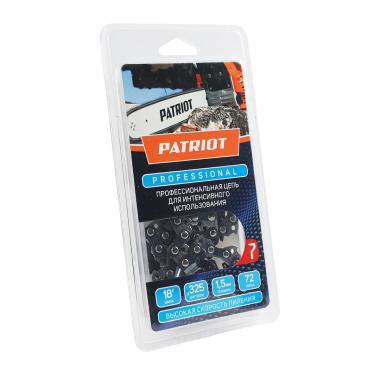 Цепь пильная Patriot 21LP-72E, 0,325 1,5 72 звена, чизель, PROFESSIONAL