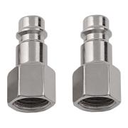 Ниппель универсальный быстросъемный ("папа") 1/4, внутренняя резьба, 2 шт, Stels