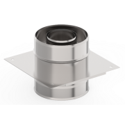 Дымоходы площадка монтажная 500х500мм, нерж. сталь, D 150/220мм