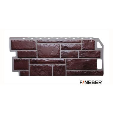 Фасадная панель FineBer Камень, коричневый 1130/470мм 0,44м2 (10шт/уп)