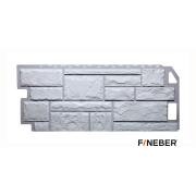 Фасадная панель FineBer Камень, мелованный белый 1130/470мм 0,44м2 (10шт/уп)