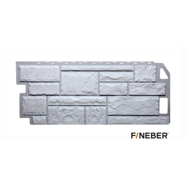 Фасадная панель FineBer Камень, мелованный белый 1130/470мм 0,44м2 (10шт/уп)