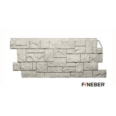 Фасадная панель FineBer Камень дикий, жемчужный 1123/465мм 0,44м2 (10шт/уп)