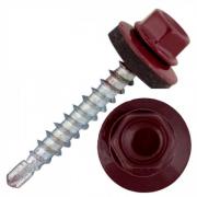 Саморез кровельный D 4.8 мм. 29 мм. Красное вино (RAL 3005) ( 50шт/ упак)