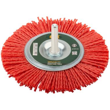 Корщетка-колесо нейлоновая со штифтом 100 мм ФИТ