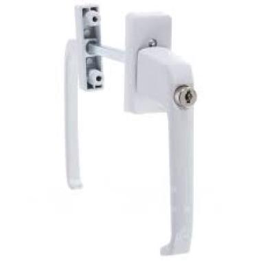 Ручка балконная двухсторонняя с ключем Белая