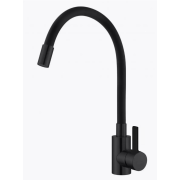 Смеситель для кухни шар. с силикон. изливом черный d35 016098 Black&White GOTA ROCIO