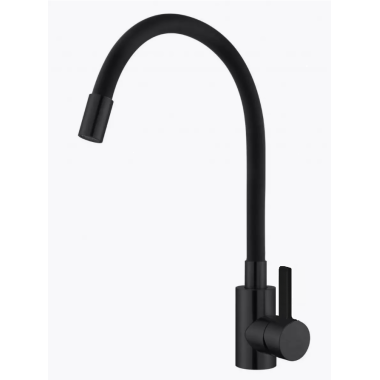 Смеситель для кухни шар. с силикон. изливом черный d35 016098 Black&White GOTA ROCIO