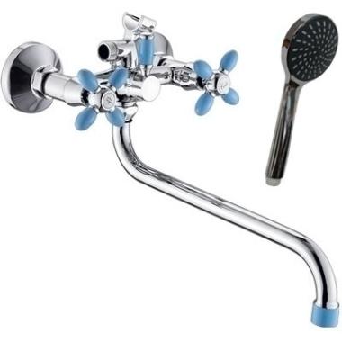 Смеситель для ванны с изливом, 2 рукоятки F-35 см, 2270713, Антей