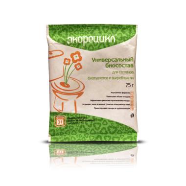 Биосостав Экорецикл септик д/туалетов ям 75 г сухой концентрат