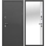 Дверь мет.№2 Эмалит 9см Серебро Зеркало белый (960мм) левый "Ferroni",411