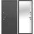 Дверь мет.№2 Эмалит 9см Серебро Зеркало белый (960мм) левый "Ferroni",411