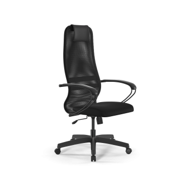 Кресло офисное МЕТТА SU-B-8 пластик, ткань-сетка, сиденье мягкое, черное, 532432