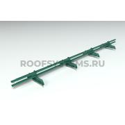 Снегозадержатель трубчатый, Зеленый мох (RAL 6005), (Овал) ZN, 3000 мм, 45x25, PRESTIGE