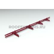 Снегозадержатель трубчатый, Красное вино (RAL 3005), (Овал) ZN, 3000 мм, 45x25, PRESTIGE