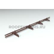 Снегозадержатель трубчатый, Шоколад (RAL 8017), (Овал) ZN, 3000 мм, 45x25, PRESTIGE