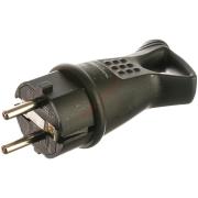 Вилка каучук универсальная с ушком 16А 250В IP44